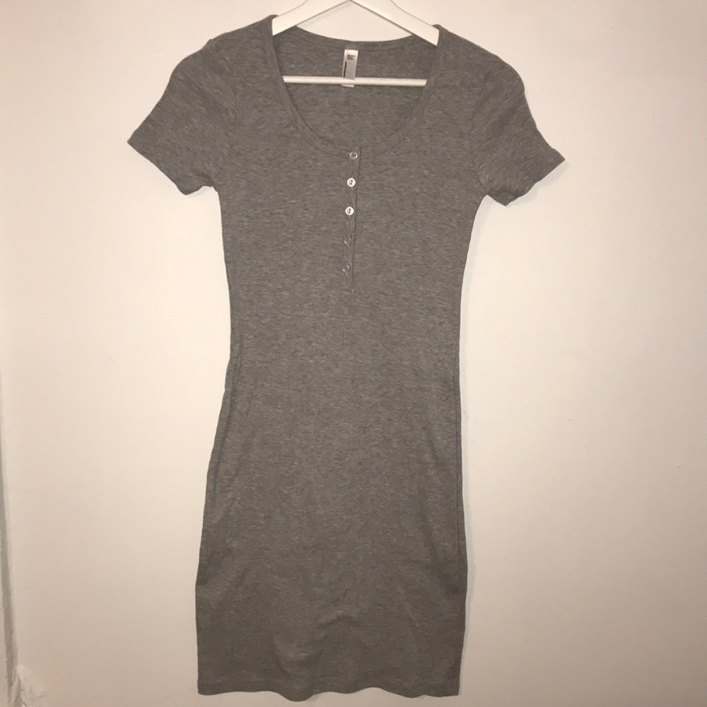 Never Worn Gray Henley Dress